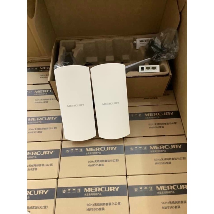 Bộ thu phát không dây, thang máy, wifi ngoài trời tầm xa 5km - Mercury MWB505
