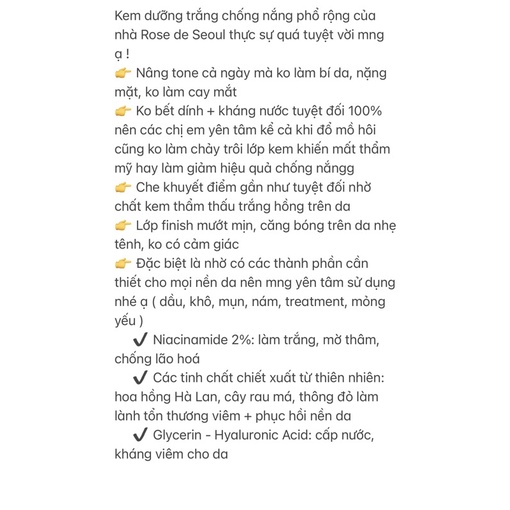 Kem Chống Nắng Rose De Seoul.