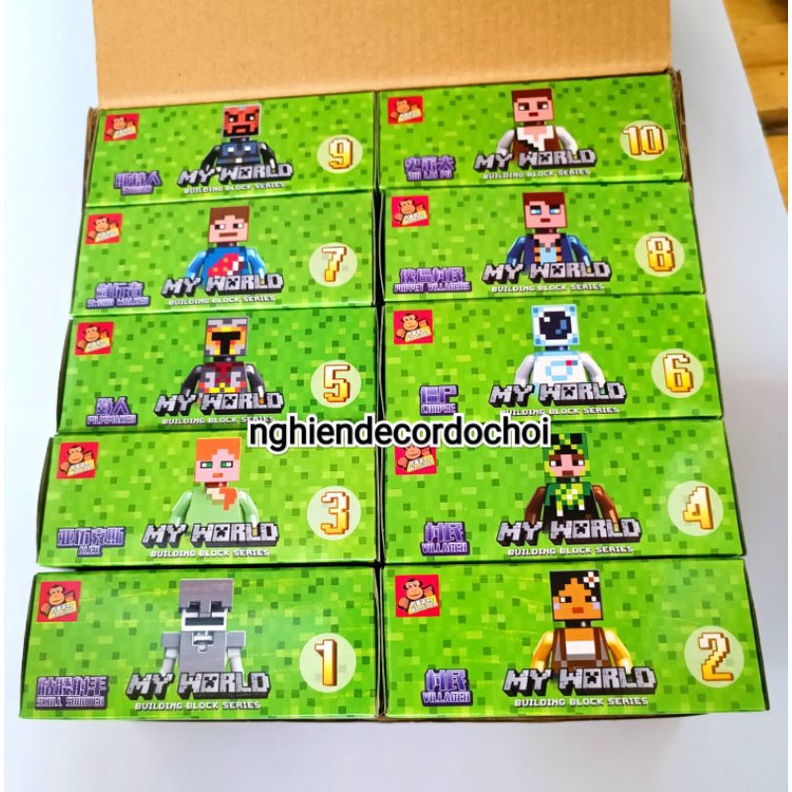 Lego miniworld, bộ 10 hộp lego. Cam kết đẹp như ảnh. Mini world