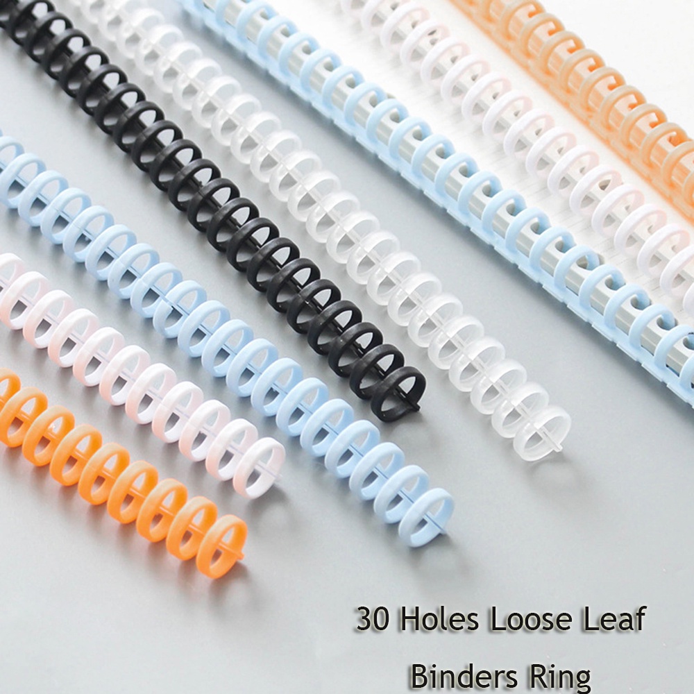 Set 10 Vòng Nhựa 6 Màu 30 Lỗ Dùng Để Cố Định Sổ Tay Diy