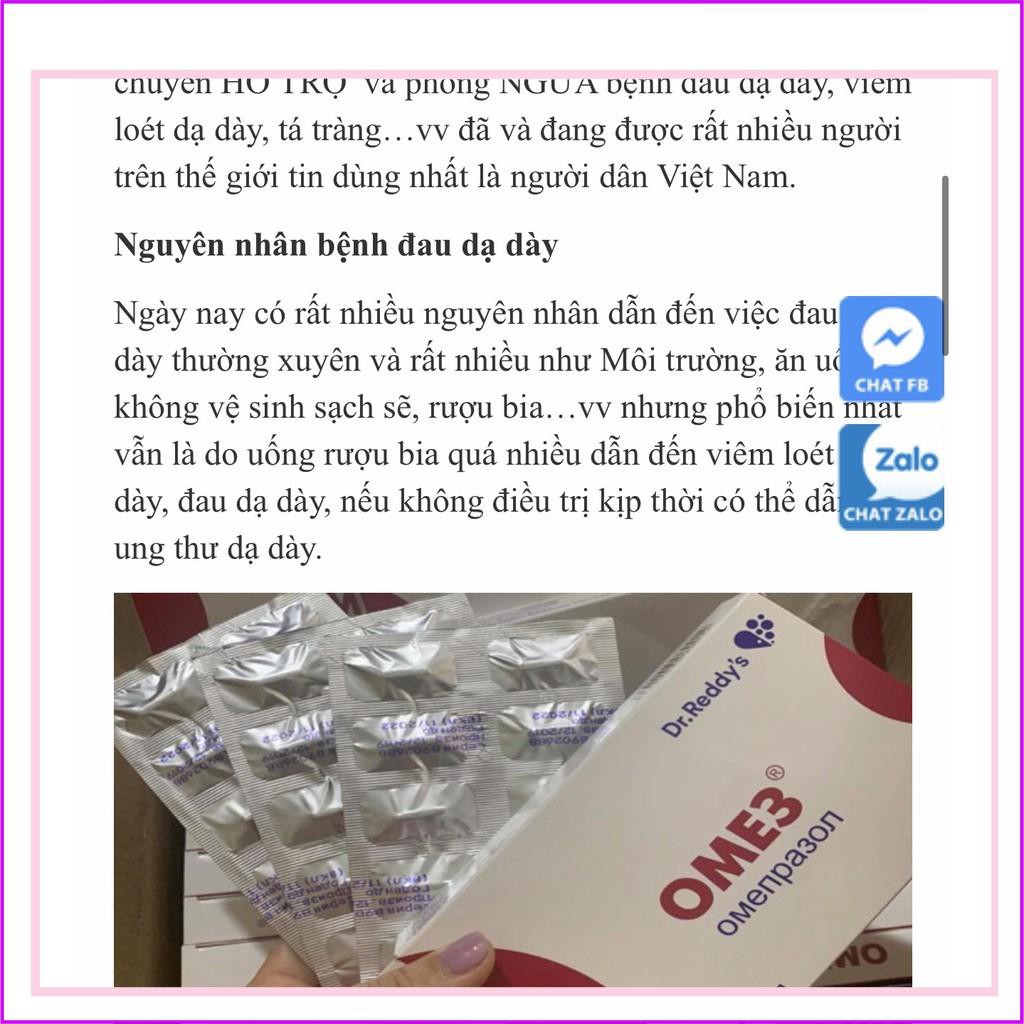 Sản phẩm Dạ dày Omez 20mg hộp 30v chính hãng của Nga