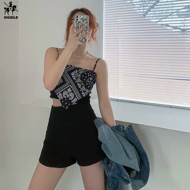 [Freeship] Áo Yếm Thổ Cẩm Khăn Bandana thun Dây Khăn Yếm Đi Biển Chụp Hình Thời Trang NOBLE TP047