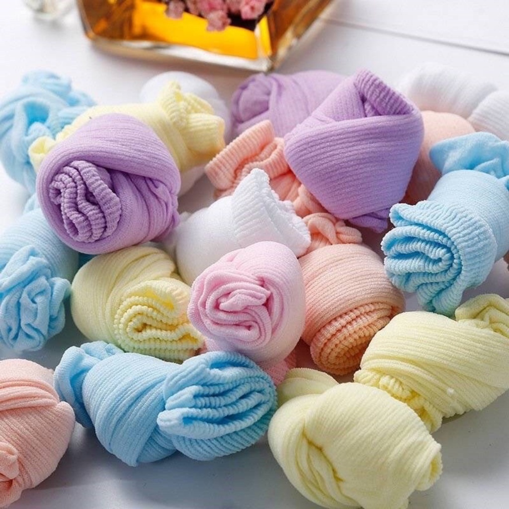 Tất cho bé sơ sinh, Set 5 tất da chân cho trẻ sơ sinh siêu mềm mịn và thoáng khí