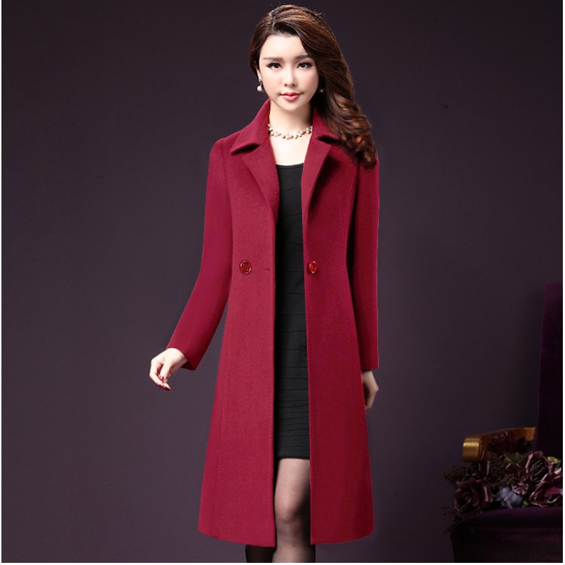 Thời trang trung niên - Áo khoác dạ form dài cao cấp VK138