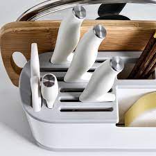 Giá cắm dao kéo, đũa thìa có khay để thớt đa năng BL