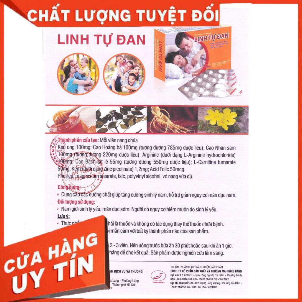 ✅CHÍNH HÃNG ✅ Linh Tự Đan - Giải Pháp Cho Vô Sinh Hiếm Muộn - 100% Thảo dược