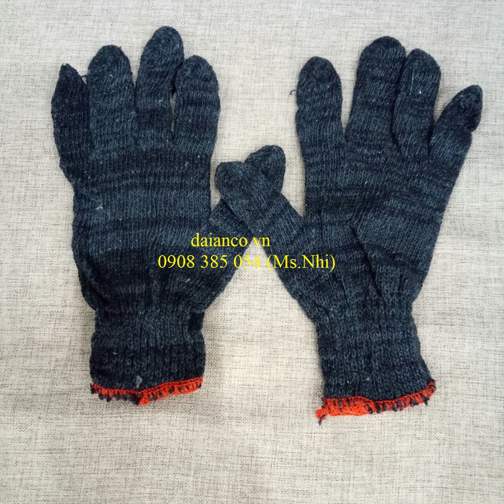 COMBO 10 Đôi găng tay len hỗ trợ lao động- mềm mại màu đen- Hình thật, hàng sẵn