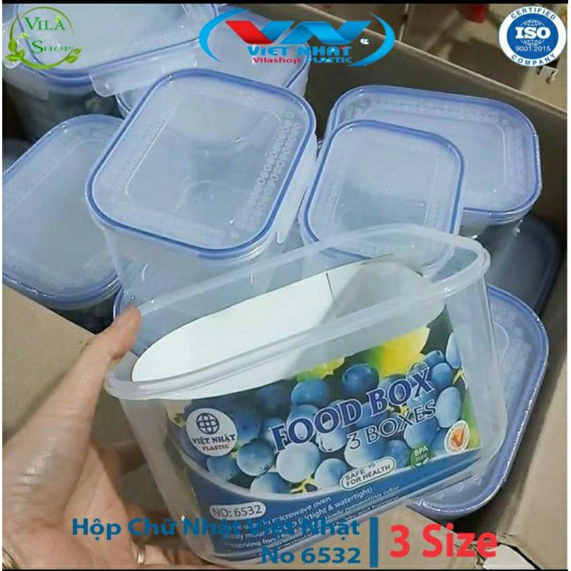 HỘP ĐỰNG THỰC PHẨM, BỘ HỘP ĐỰNG THỰC PHẨM CHỮ NHẬT 6532