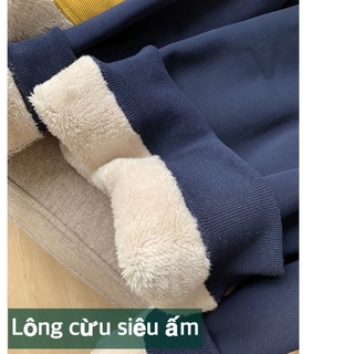 Áo nỉ sweater lót lông cừu siêu ấm nam, nữ. Mã: Áo lông