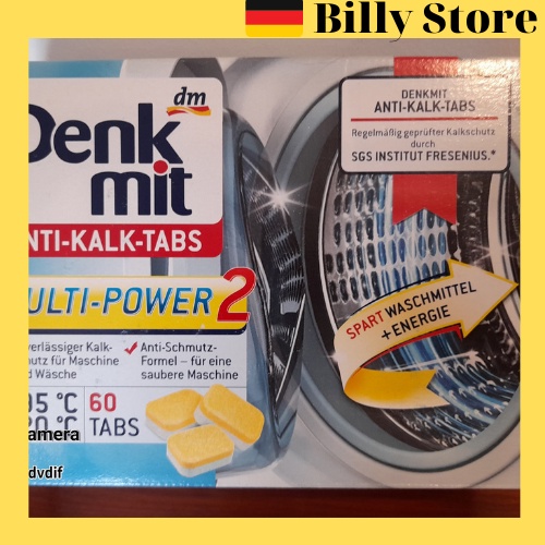 HỘP 60 VIÊN TẨY LỒNG MÁY GIẶT DENKMIT ANTI KALK