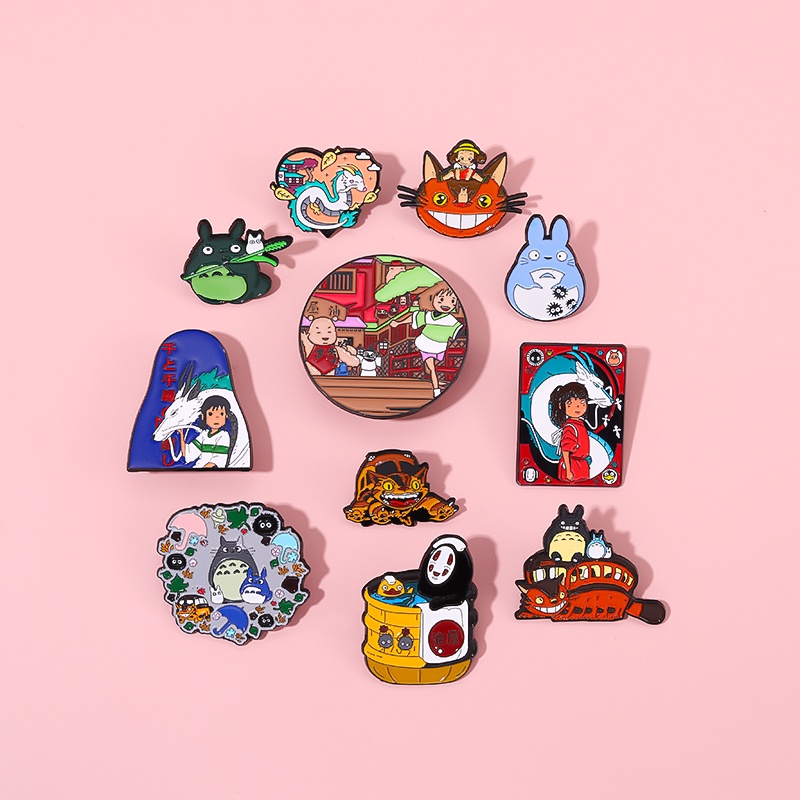 Ghim cài áo QIHE JEWELRY hoạt hình Totoro phong cách Nhật Bản