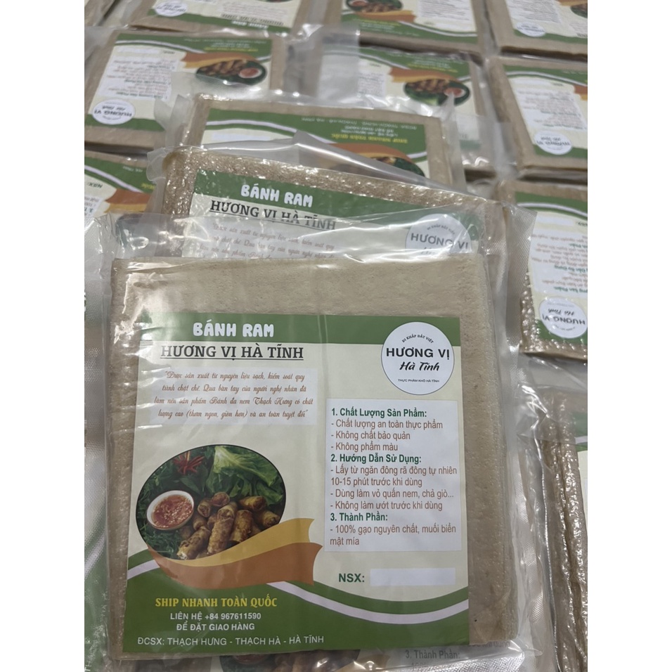 Bánh Ram Hà Tĩnh, Bánh Đa Nem, Hút Chân Không , Loại 100 Lá Mềm Dẻo Dễ Cuốn, Giao Nhanh