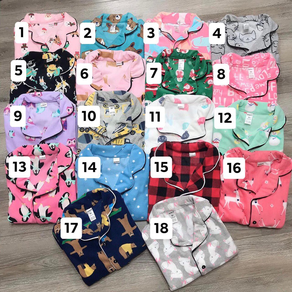 Bộ pijama chất nỉ cực đẹp, ấm và mềm mại cho bé trai, bé gái - BPNBD