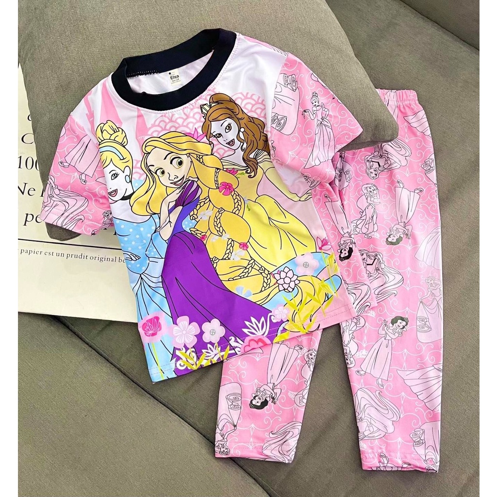 [8-40Kg] Bộ đồ bé gái quần dài in hình 3D HOT TREND chất vải mềm mịn thoáng mát được các bé yêu thích BGD06