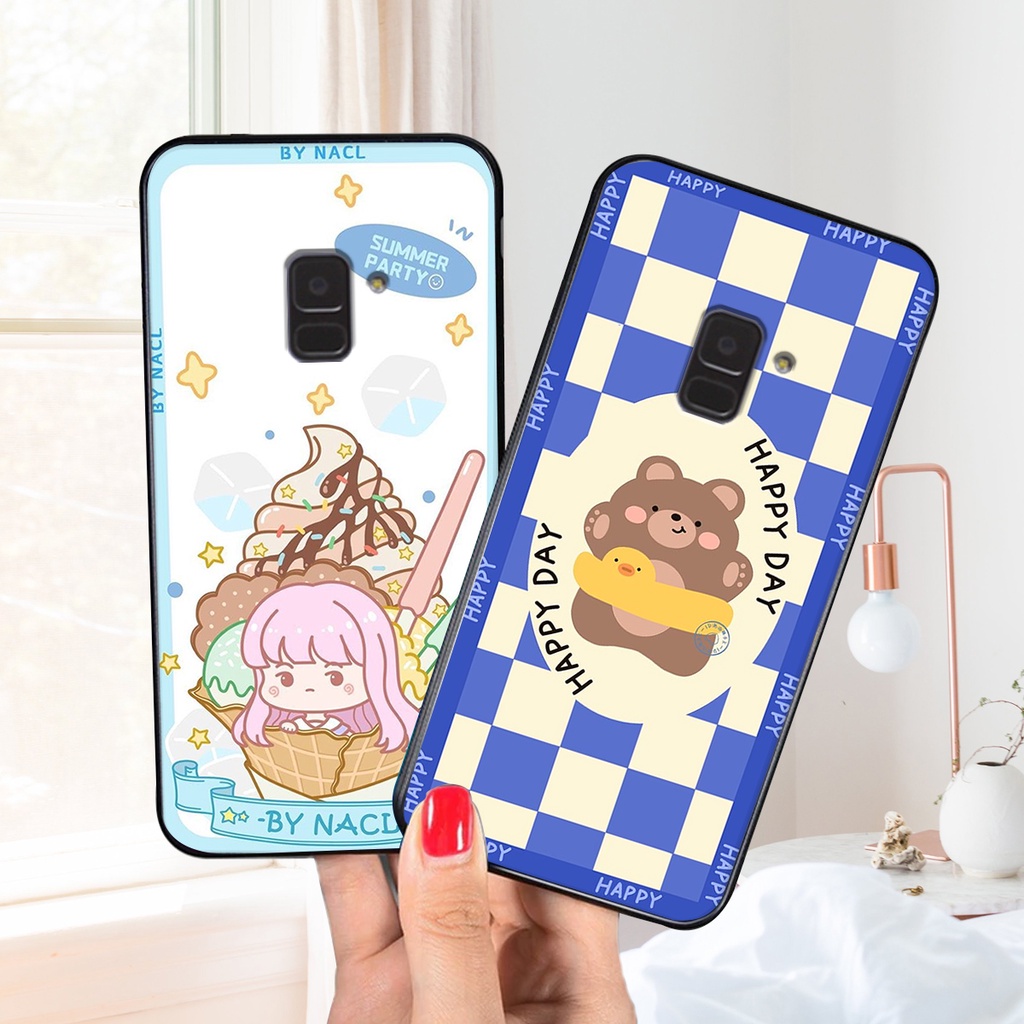 Ốp lưng Samsung Galaxy A6 2018 / A8 2018 in hình 3D gấu mới nhất - sang - chảnh - ĐẸP- BỀN