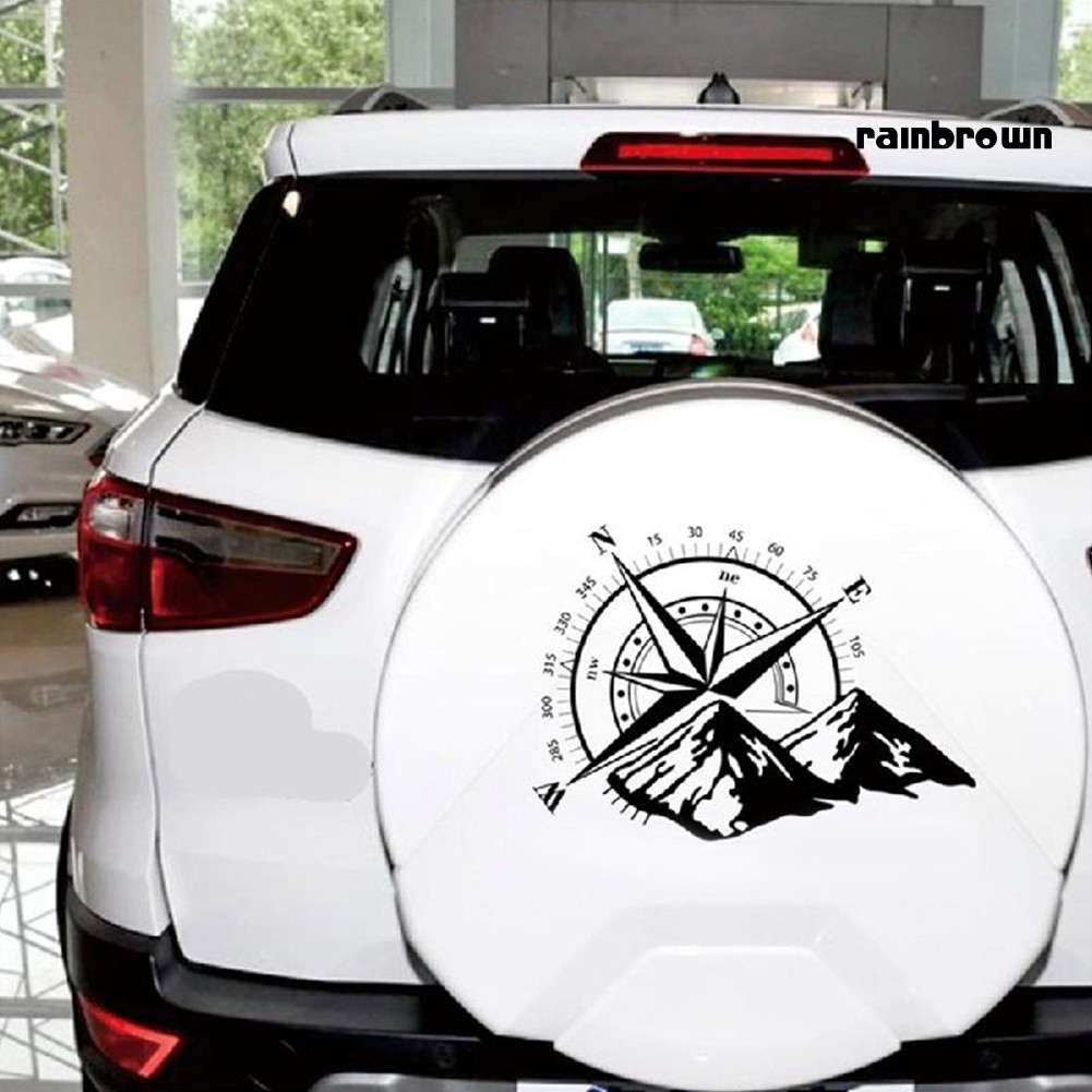 Miếng dán xe hơi họa tiết la bàn trang trí đơn giản độc đáo