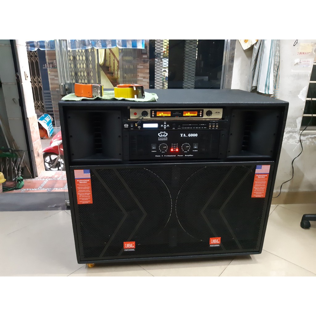LOA KÉO ĐIỆN 5 TẤC ĐÔI VÁN ÉP HAY, 2 MICRO UHF, FULL PHỤ KIỆN