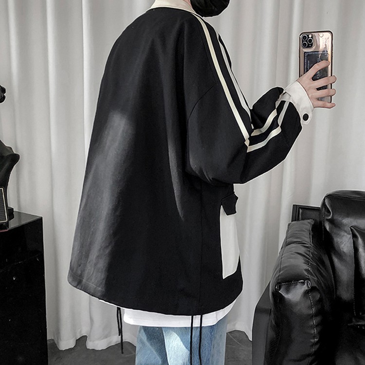 (VIDEO THẬT) Áo Khoác KaKi Nam Hàn Quốc (unisex nam nữ đều mặc được) 2 vạch ngực | BigBuy360 - bigbuy360.vn