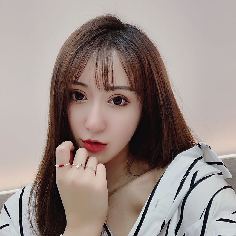 OIMG   Nhẫn nữ pha lê hợp kim đàn hồi phối hạt đơn giản sang trọng
