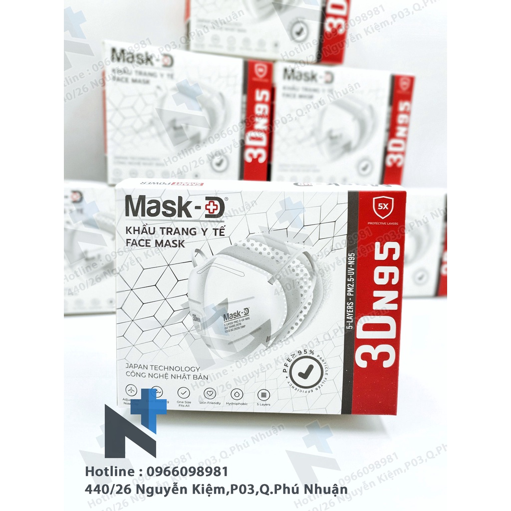 Khẩu trang Mask D N95 có van - Hộp 20 cái