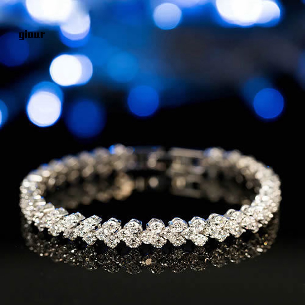 Vòng đeo tay đính đá zircon thời trang sang trọng cho nữ
