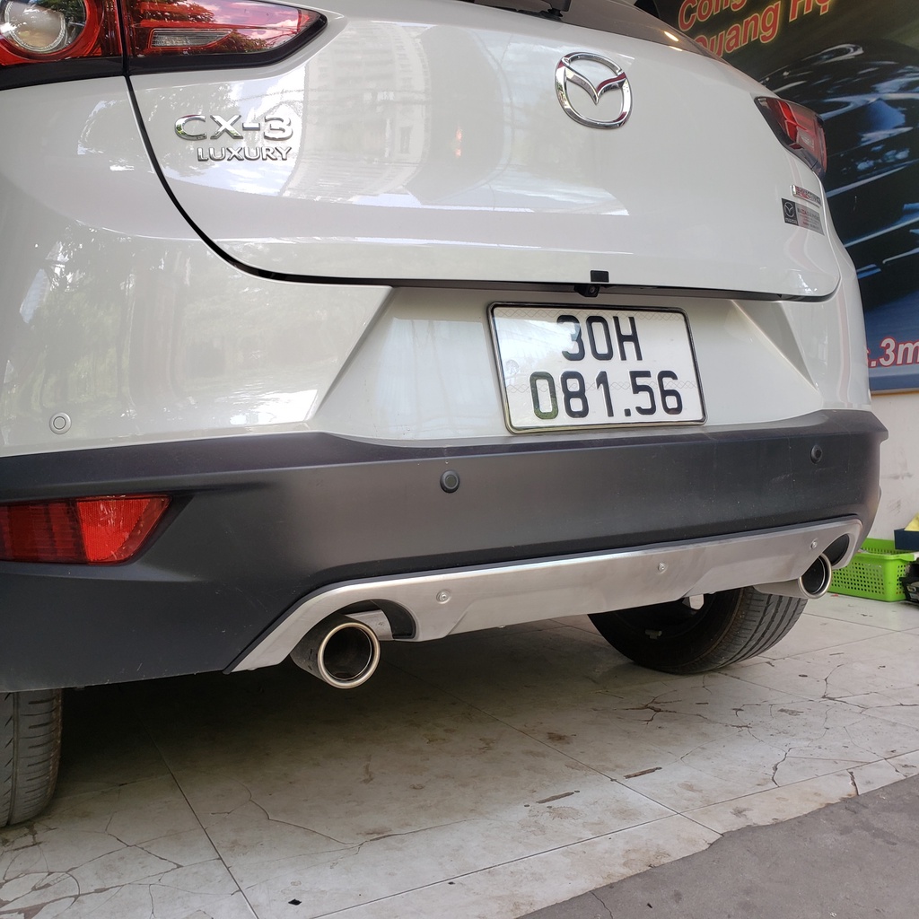 Bộ ốp cản sau, cản trước Mazda CX3, CX-3 Inox cao cấp