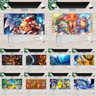 Miếng lót chuột máy tính 30x60cm chống trượt hình Pokemon xinh xắn