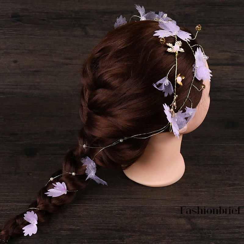 Cài tóc phối lông vũ phụ kiện cho cô dâu
