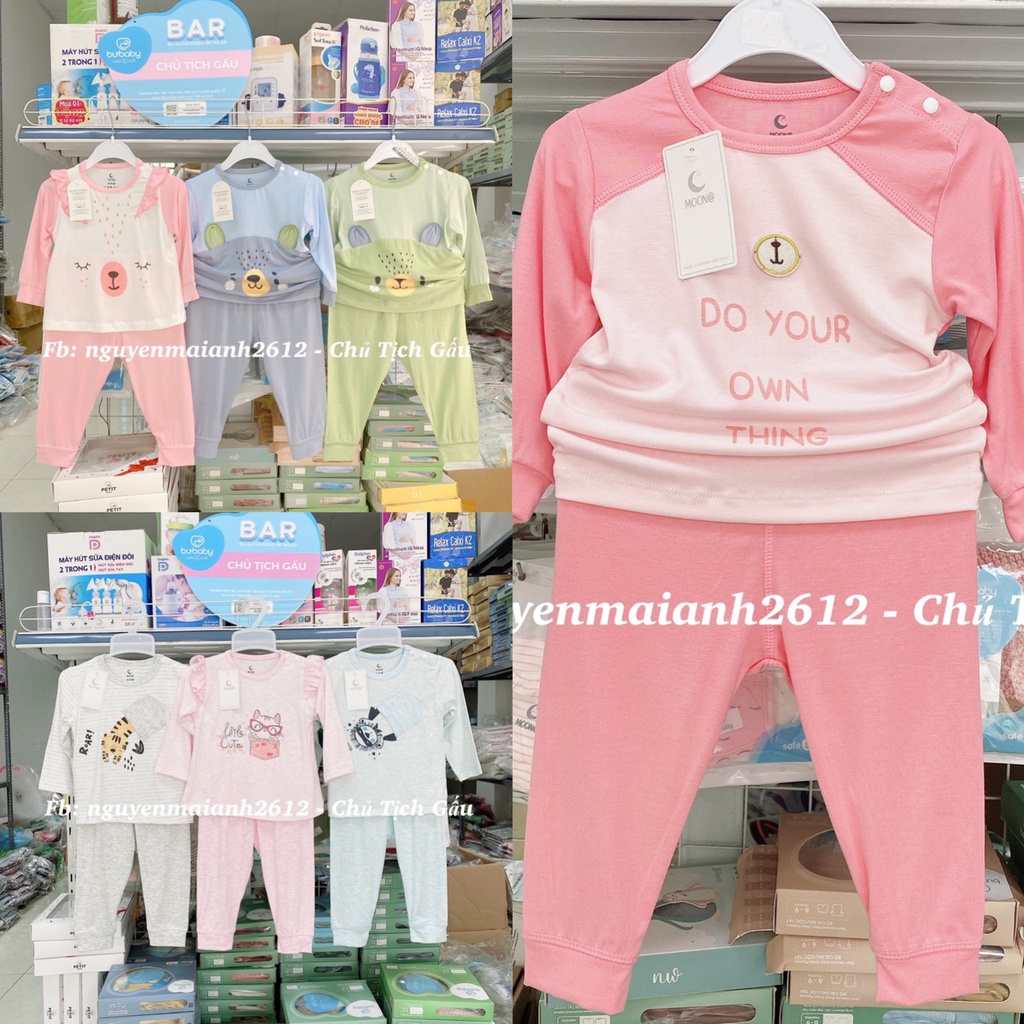 Bộ quần áo dài cài vai hãng Moon chất petit