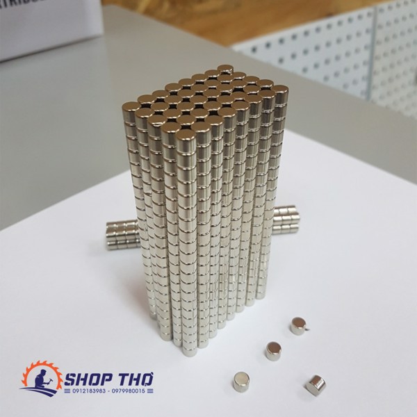 Nam châm trắng trụ D4*4mm