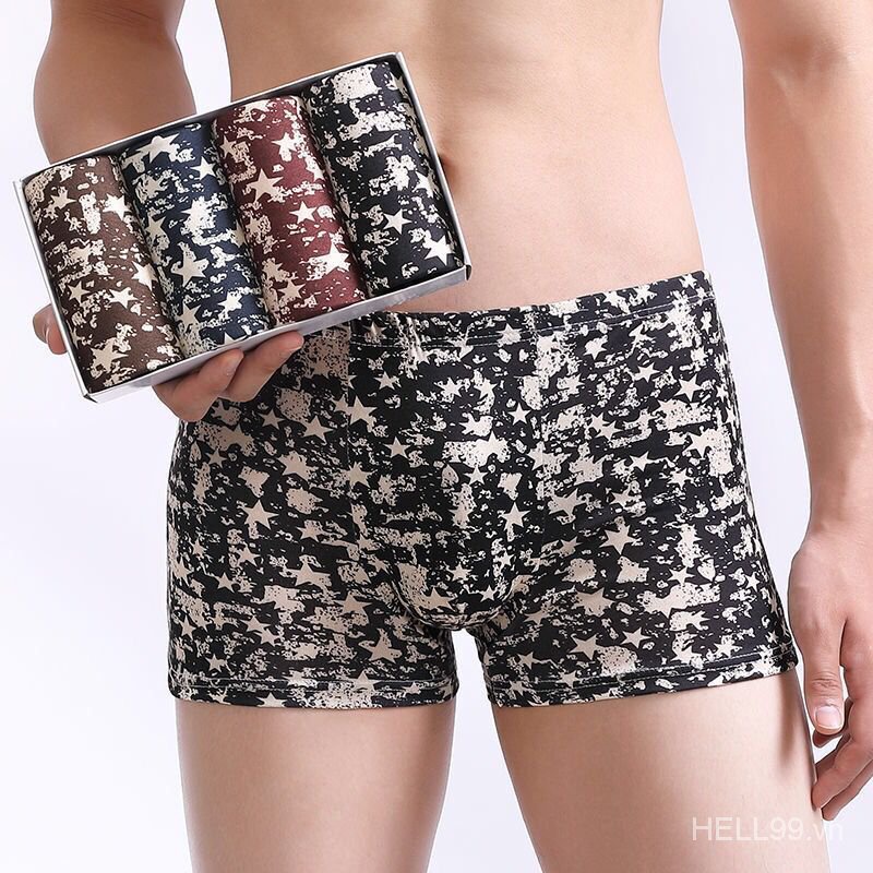Quần lót boxer thoáng khí thoải mái phong cách Hàn Quốc cho nam