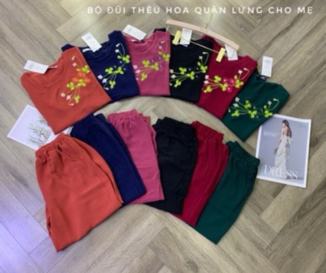 [Mã WARN20 giảm 20k đơn 150k] BÁN SỈ BỘ ĐŨI THÊU HOA QUẦN LỬNG CHO MẸ | BigBuy360 - bigbuy360.vn