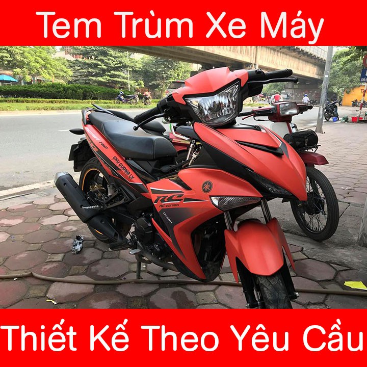 Tem Trùm Xe Exciter 150 Đỏ Đen RC