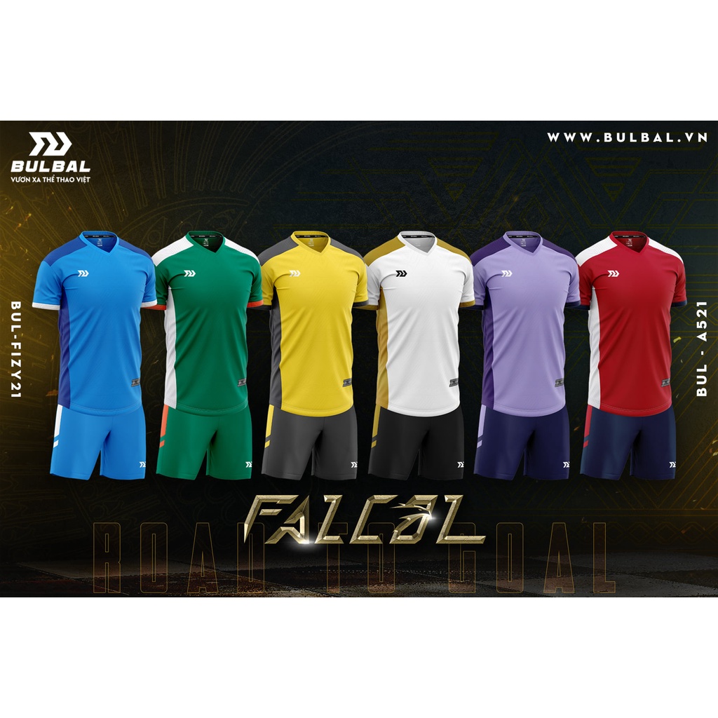 Áo đá bóng, quần áo bóng đá, áo không logo Bulbal Falcol Tím - Chất vải cao cấp, bền đẹp
