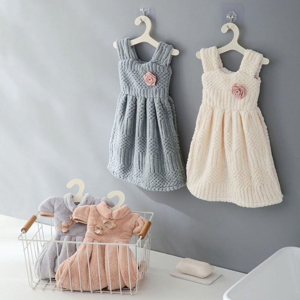 Khăn Lau Chén Dĩa Mini Có Móc Treo Họa Tiết Dễ Thương Chất Lượng Cao