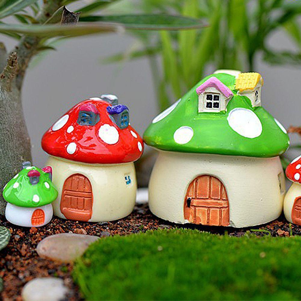 CONOPERY Ngôi Nhà Nấm Mini Nhiều Màu Sắc Dùng Trang Trí Tiểu Cảnh