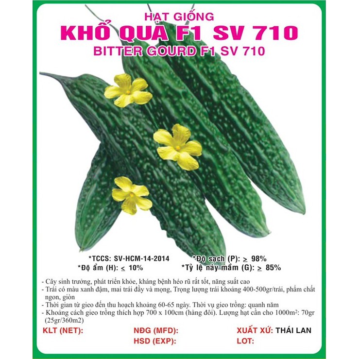 Hạt giống khổ qua F1 gai xanh quả to VTS150 | Vạn Tín Store