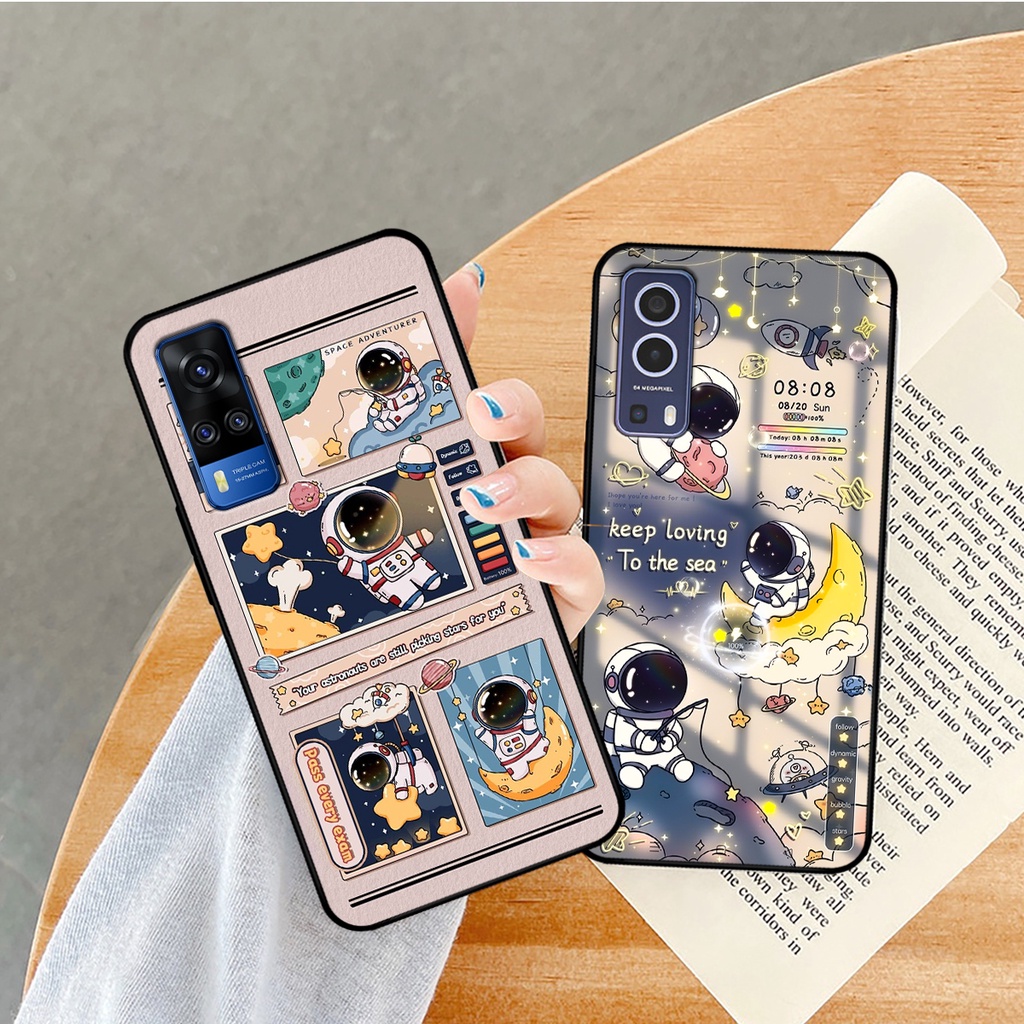 Ốp lưng Vivo Y51 2020 - Vivo Y53s - Vivo Y72 5G hình gấu, vũ trụ ngân hà chibi. ốp chống sốc bền đẹp