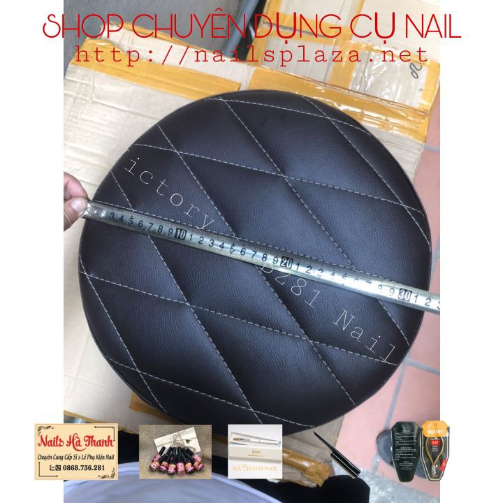 [ HotDeal ] Ghế Bệt Làm Nail Có Bánh Xe Di Chuyển Xoay 360 Độ Làm Bằng Da Xịn