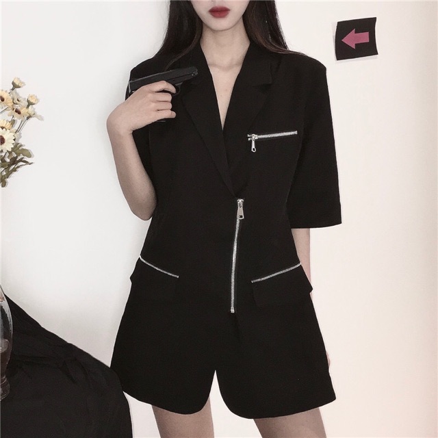 ( ORDER ) ĐẦM GIẢ VEST ZIP full phụ kiện