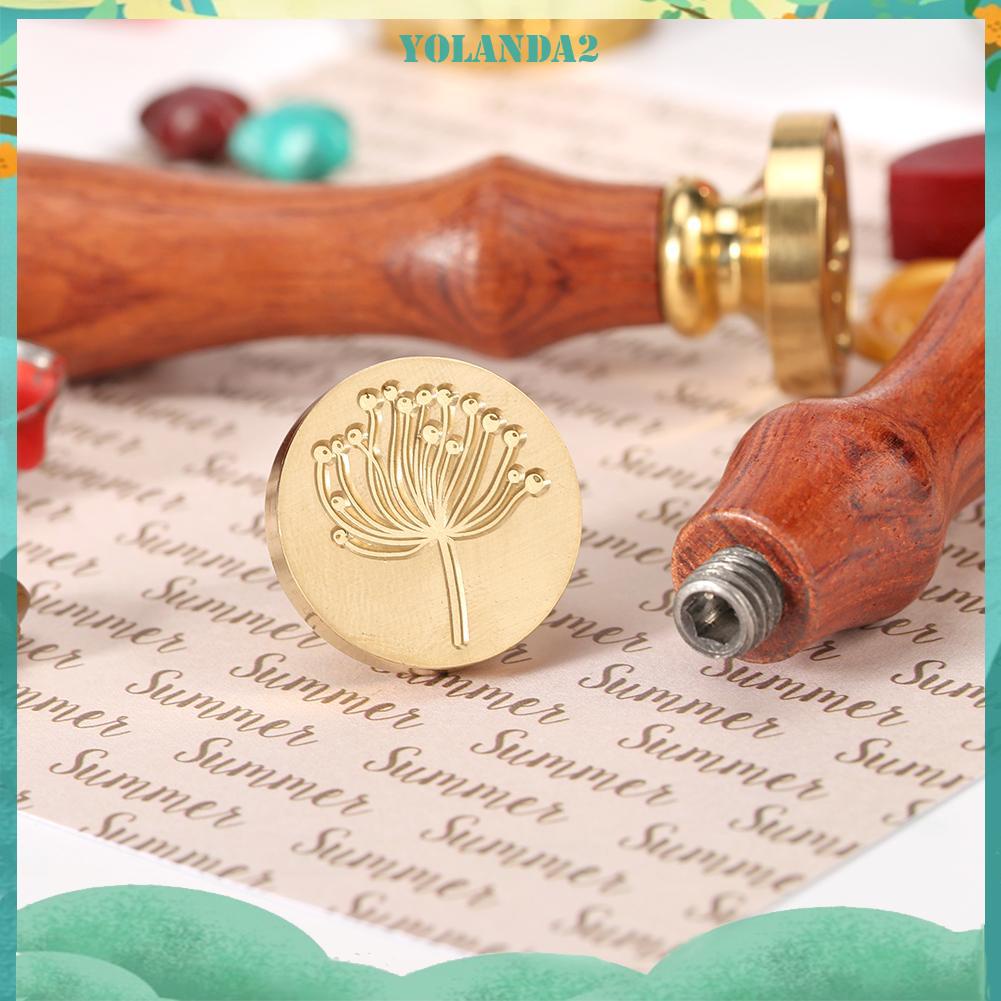 Con Dấu Đóng Sáp Niêm Phong Thiệp Cưới Hình Hoa Bồ Công Anh Cổ Điển Diy