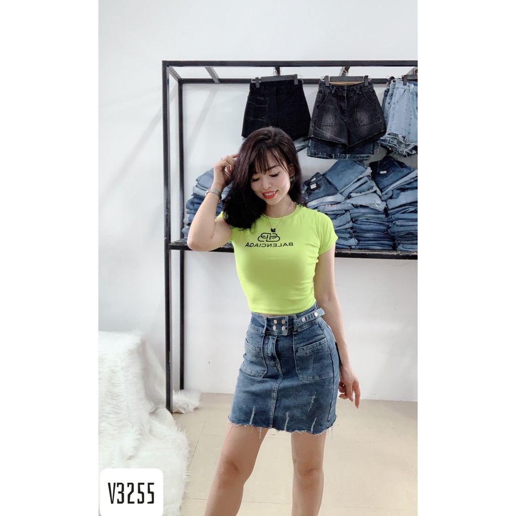 [HÀNG CAO CẤP] Váy Jean nữ xanh đậm V3255 | BigBuy360 - bigbuy360.vn