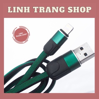 Cáp Sạc Bọc Dù Dẹt Usb to Lighting 3A Dài 1 Mét (hỗ trợ sạc tối đa 15W)