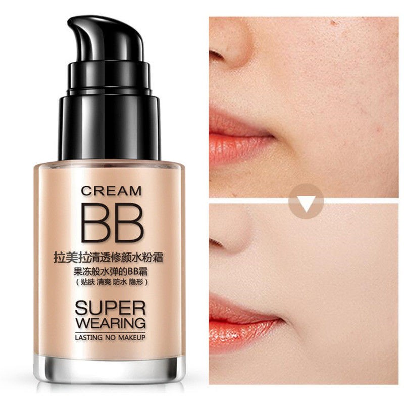 [Hàng mới về] Kem BB Che Khuyết Điểm Trang Điểm Dưỡng Ẩm Chống Nước Lâu Trôi Cho Da Trắng Sáng