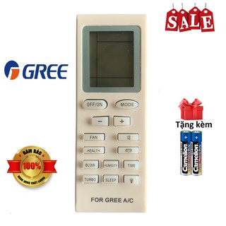 Điều khiển điều hoà Gree, remote máy lạnh Gree - Hàng tốt [ tặng kèm pin, bảo hành đổi mới ]