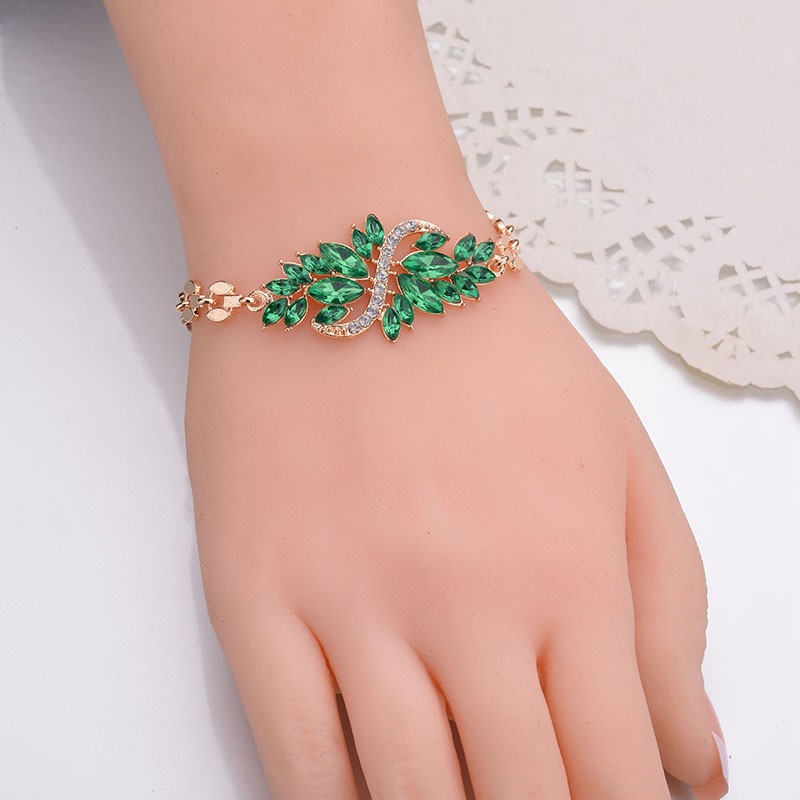 Crystal Charm Wristband Women Bracelets For Women Jewelry Rhinestone Gold Color