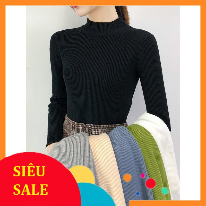 SL Áo Len Tăm Cổ 3 Phân mềm mịn, co giãn, nhiều màu dễ phối đồ