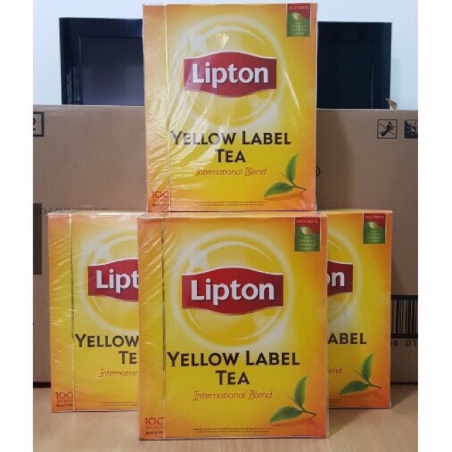 Hộp 100 Túi Trà Lipton Nhãn Vàng 100x2g
