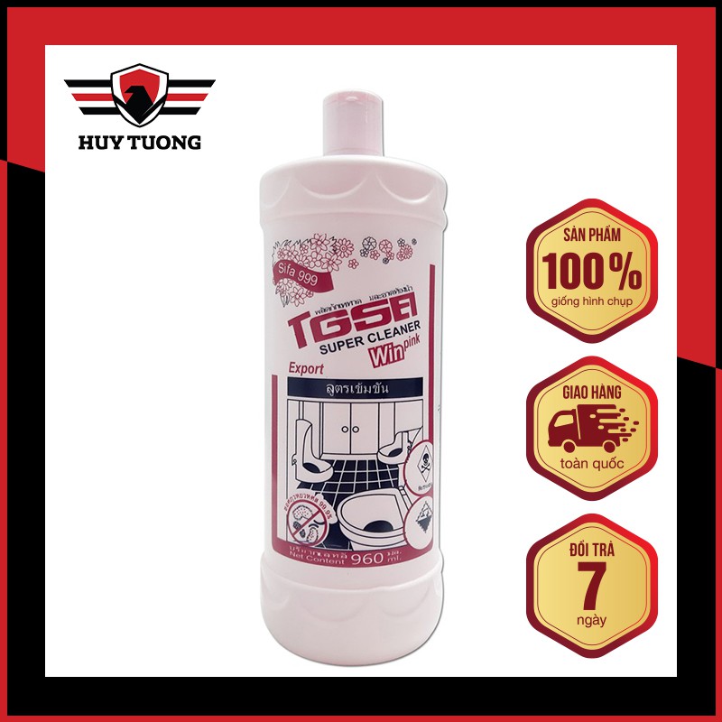 Nước tẩy gạch xi măng nhà tắm toilet đa năng TGSA Super Cleaner Pink 960ml cao cấp - Huy Tưởng