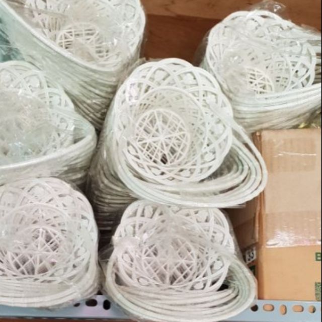 Sỉ 10 giỏ hoa trắng 15cm